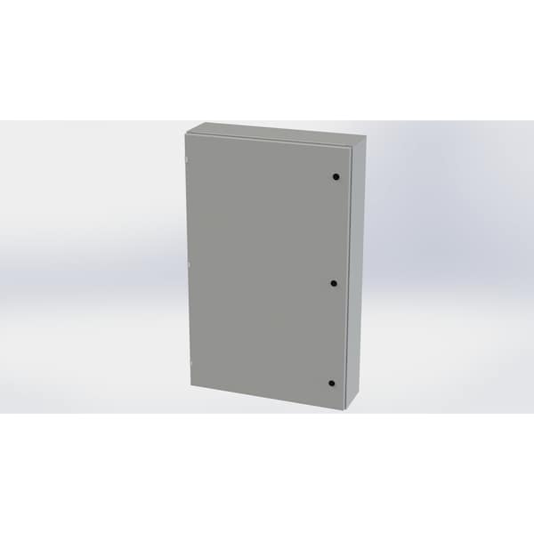 1/4 Turn Latch Electrical Enclosures, 48 in H, 8 in D, 30 in W, NEMA 3R, 4, 12, 13, Carbon Steel